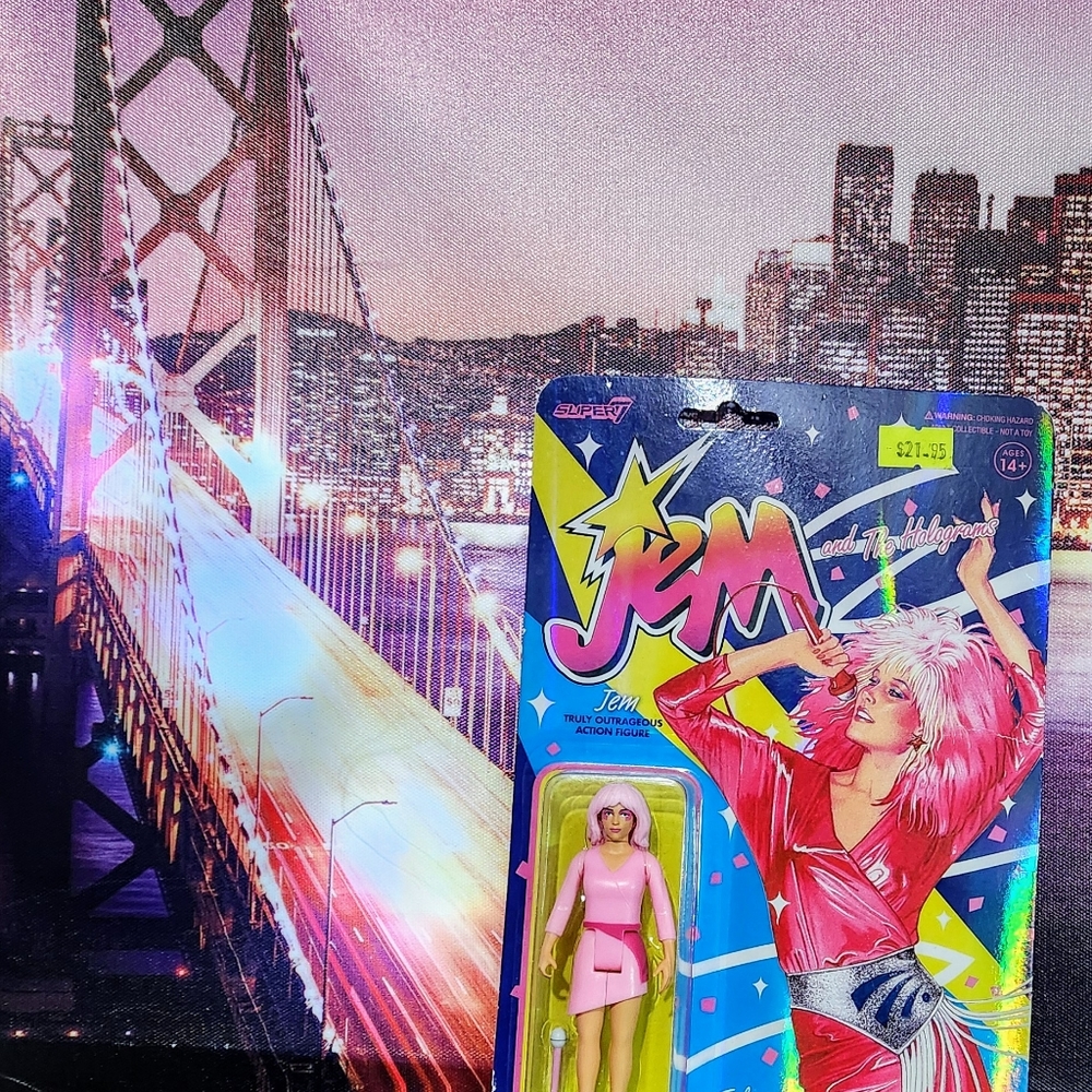 Super - 7 Jem And The Holograms Reaction Figure - Jem • Truly Outrageous Action